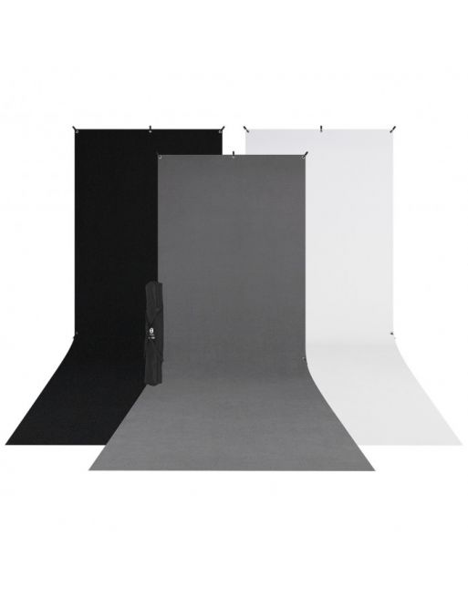 Westcott X Drop 3 Pack Sweep Backdrop Kit (5' x 12')