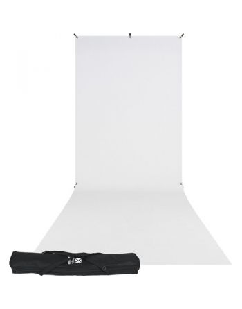 Westcott X Drop Wrinkle Resistant Backdrop Kit High Key White Sweep (5' x 12')