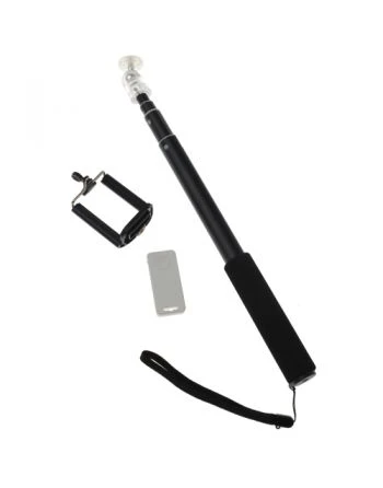 Caruba Selfie Stick + Holder + Remote Control for IOS/Android Wit